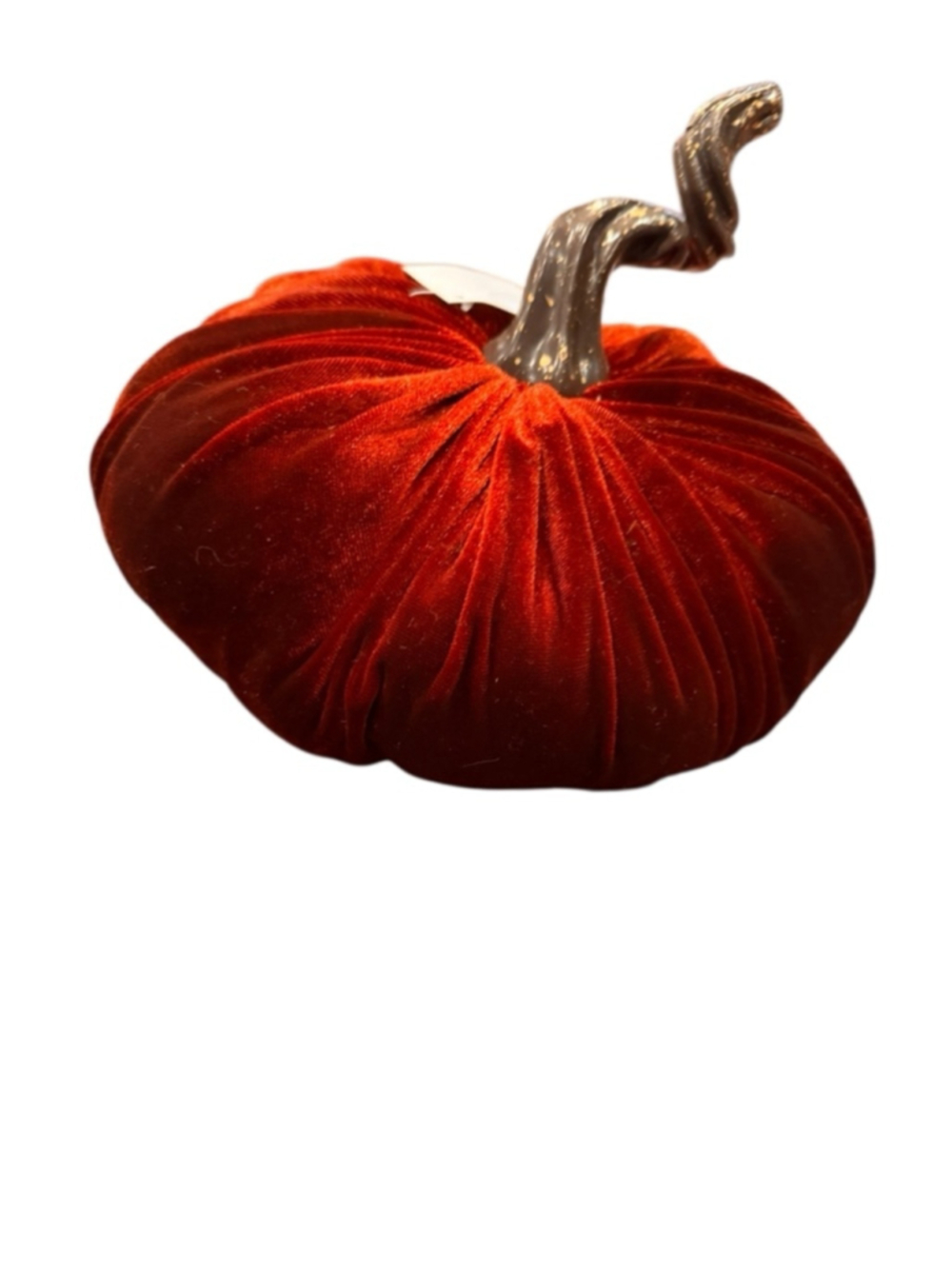 Orange Velvet Pumpkin Decor One Size 8
Orange velvet 8” pumpkin hard